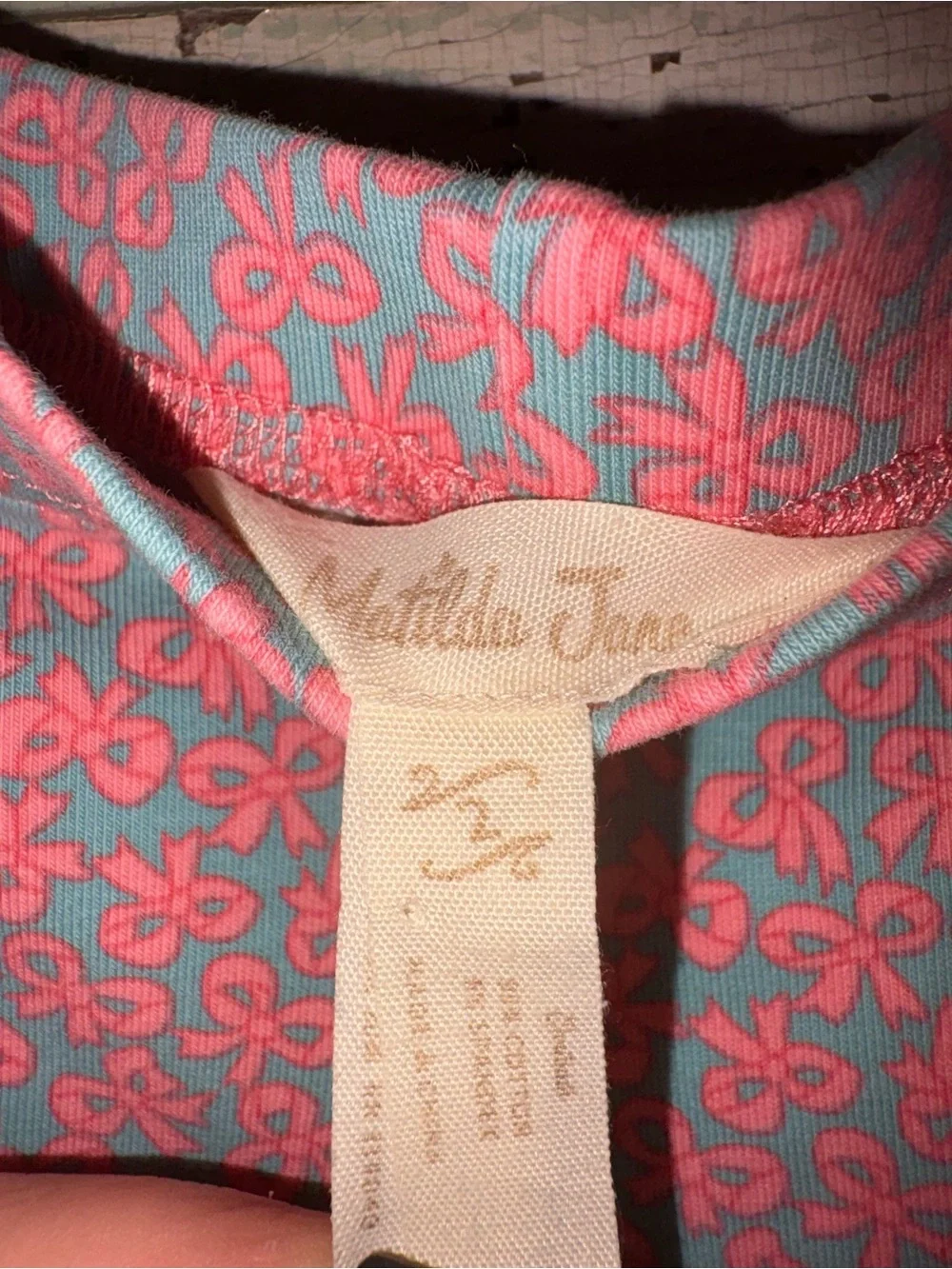 Matilda Jane Aqua & Pink Bow Floral Fox & Fox Print Leggings 2 piece Set Outfit